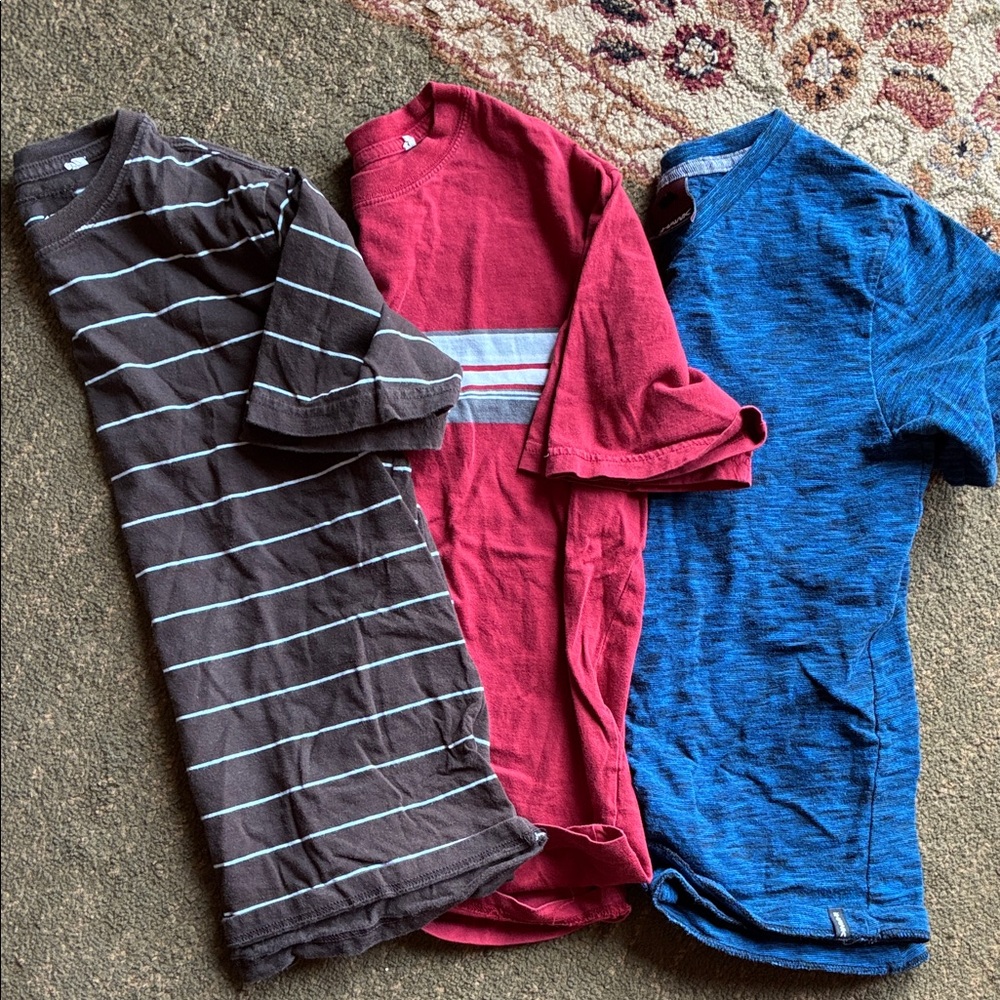 Stylish Boy’s T-Shirt Collection - Blue, Red, and Brown